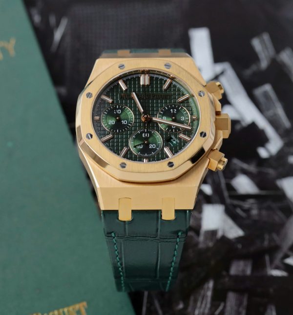 Đồng Hồ Audemars Piguet Royal Oak 26240OR Màu Xanh Lá Cây Chế Tác Bọc Vàng Thật 41mm (2)