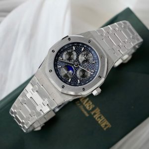 Đồng Hồ Audemars Piguet Royal Oak 26574TI Chế Tác Mặt Xanh Dây Kim Loại Xưởng APS 41mm (4)