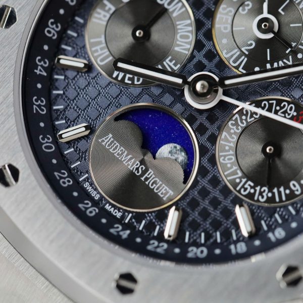 Đồng Hồ Audemars Piguet Royal Oak 26574TI Chế Tác Mặt Xanh Dây Kim Loại Xưởng APS 41mm (4)