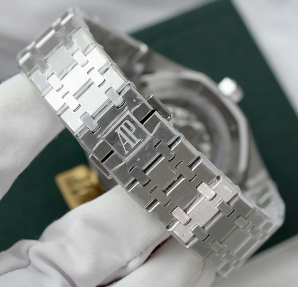 Đồng Hồ Audemars Piguet Royal Oak 26574TI Chế Tác Mặt Xanh Dây Kim Loại Xưởng APS 41mm (4)