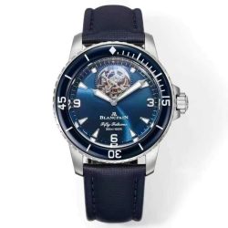 Đồng Hồ Blancpain Fifty Fathoms Tourbillon 8 Jours Màu Xanh Dương Rep 11 YSF 45mm (2)