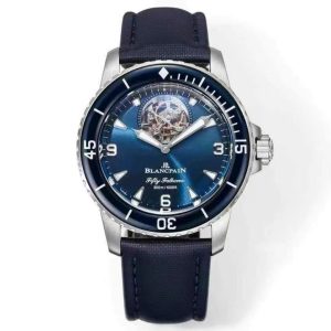 Đồng Hồ Blancpain Fifty Fathoms Tourbillon 8 Jours Màu Xanh Dương Rep 11 YSF 45mm (2)