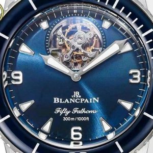 Đồng Hồ Blancpain Fifty Fathoms Tourbillon 8 Jours Màu Xanh Dương Rep 11 YSF 45mm (2)