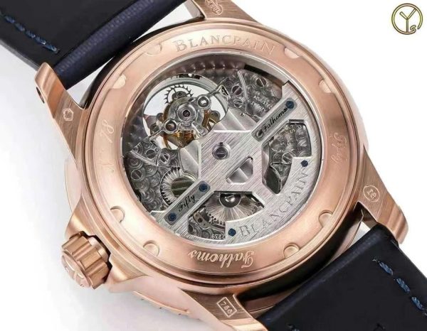 Đồng Hồ Blancpain Fifty Fathoms Tourbillon 8 Jours Màu Xanh Dương Replica Xưởng YS 45mm (7)