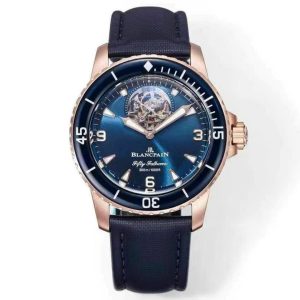 Đồng Hồ Blancpain Fifty Fathoms Tourbillon 8 Jours Màu Xanh Dương Replica Xưởng YS 45mm (7)