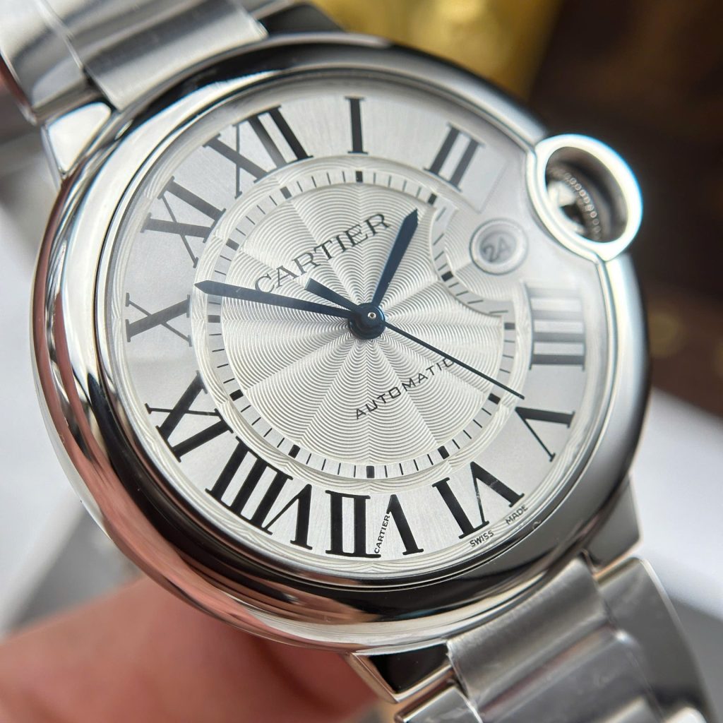 Đồng Hồ Cartier Ballon Bleu Replica 1 1 Mặt Trắng Dây Kim Loại Xưởng AF 40mm (2)