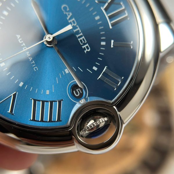 Đồng Hồ Cartier Ballon Bleu Replica 11 Mặt Xanh Dương Dây Kim Loại Xưởng AF 40mm (2)