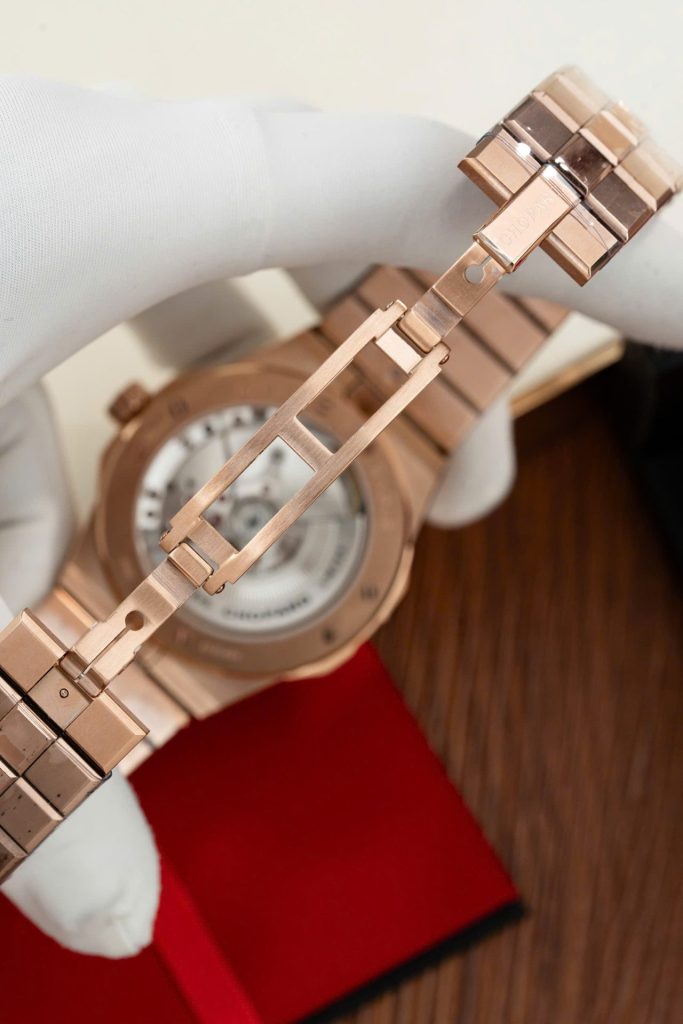 Đồng Hồ Chopard Alpine Eagle Rep 11 Mạ Vàng Hồng Mặt Xanh Lá Cây GHF 41mm (2)