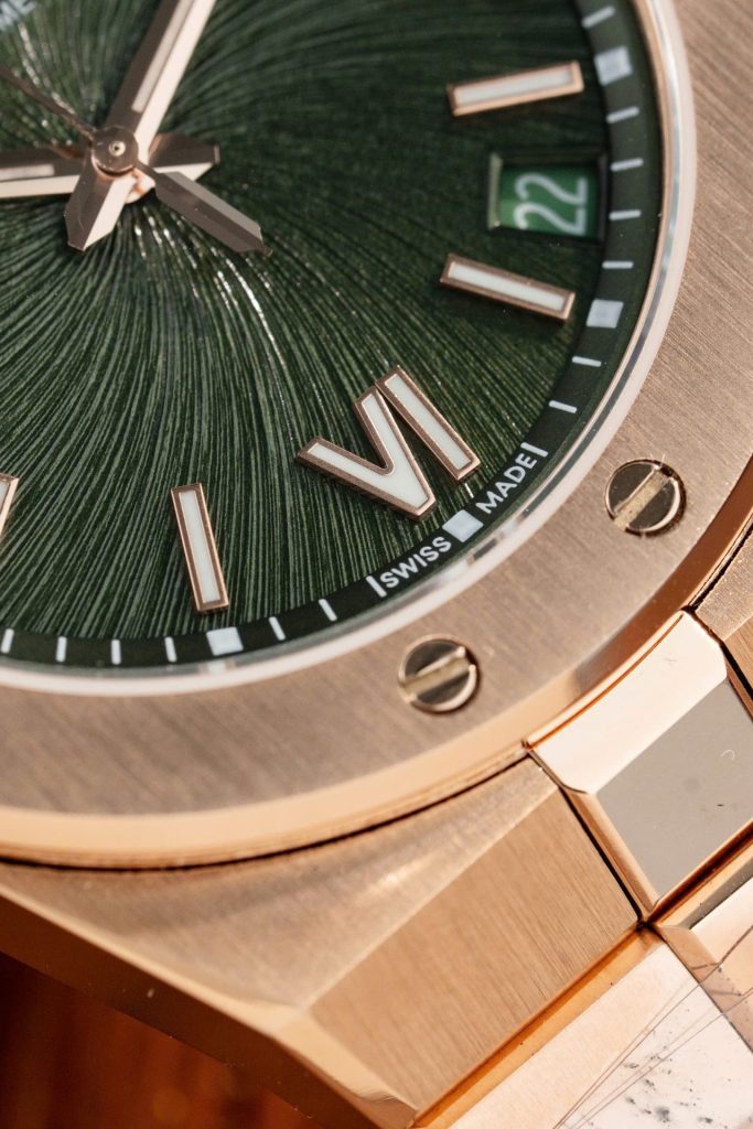 Đồng Hồ Chopard Alpine Eagle Rep 11 Mạ Vàng Hồng Mặt Xanh Lá Cây GHF 41mm (2)