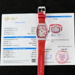 Đồng Hồ Franck Muller V32 Vanguard Lady Heart Màu Đỏ Chế Tác Full Kim Cương Moissanite 36mm (2)