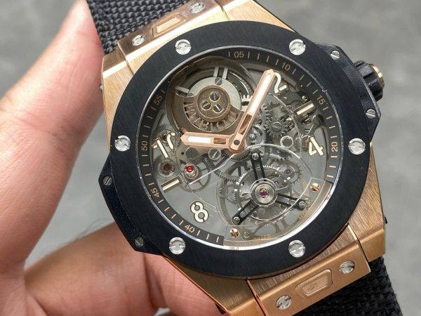Đồng Hồ Hublot Big Bang Tourbillon Cơ Lộ Máy Skeleton Replica Cao Cấp 45mm (6)