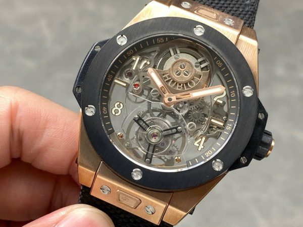 Đồng Hồ Hublot Big Bang Tourbillon Cơ Lộ Máy Skeleton Replica Cao Cấp 45mm (6)