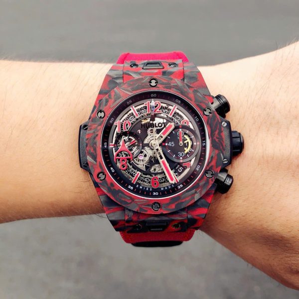 Đồng Hồ Hublot Big Bang Unico Red Carbon Replica Cao Cấp Nhất 45mm (5)