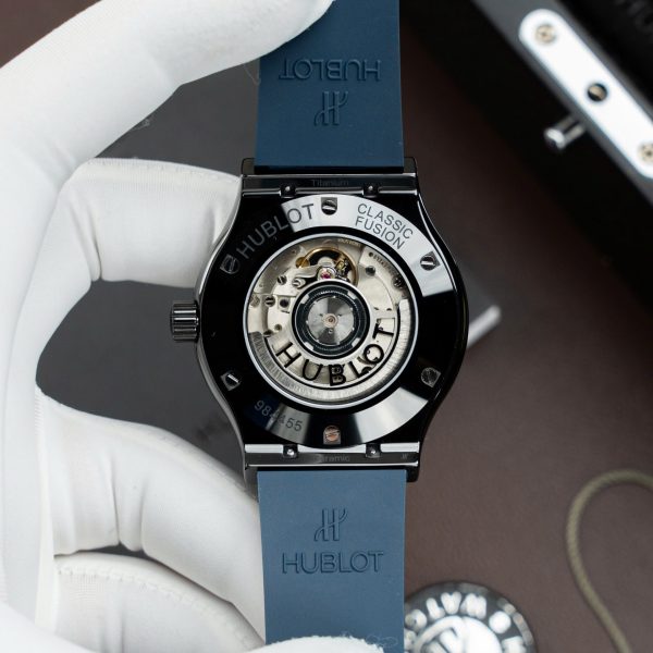 Đồng Hồ Hublot Classic Fusion Ceramic Chế Tác Mặt Xanh Blue Dây Cao Su 42mm (2)