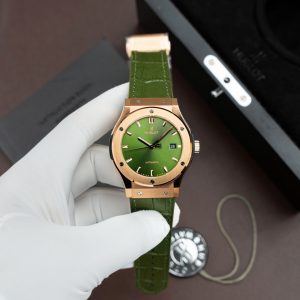 Đồng Hồ Hublot Classic Fusion King Gold Chế Tác Màu Xanh Lá Cây Máy SW300 Thuỵ Sỹ 42mm (2)
