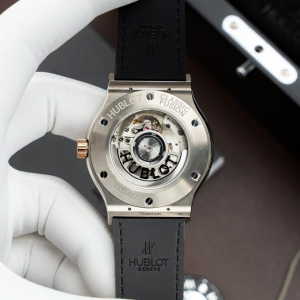 Đồng Hồ Hublot Classic Fusion Titanium King Gold Rep 11 Máy SW300 Dây Da Cá Sấu 42mm (2)