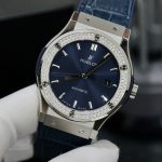 Đồng Hồ Hublot Classic Fusion Titanium Nam Đính Đá Hai Hàng Rep 11 Xưởng HB 42mm (2)