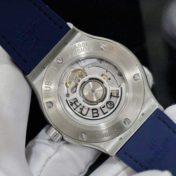Đồng Hồ Hublot Classic Fusion Titanium Nam Đính Đá Hai Hàng Rep 11 Xưởng HB 42mm (2)