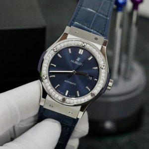 Đồng Hồ Hublot Classic Fusion Titanium Nam Đính Đá Một Hàng Rep 11 Xưởng HB 42mm (3)