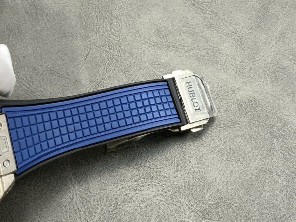 Đồng Hồ Hublot Nam Rep 11 Square Bang Unico Titanium Màu Xanh Dương Xưởng BBF 42mm (1)