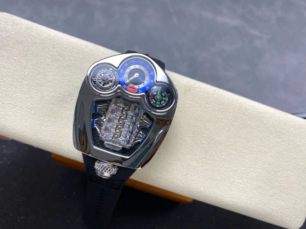 Đồng Hồ Jaboc & Co Bugatti Replica Cao Cấp Dây Cao Su Màu Đen 52x48mm