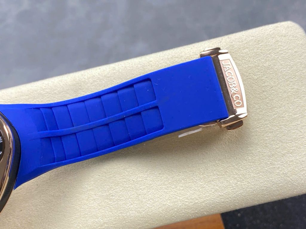 Đồng Hồ Jaboc & Co Bugatti Replica Cao Cấp Dây Cao Su Màu Xanh 52x44mm