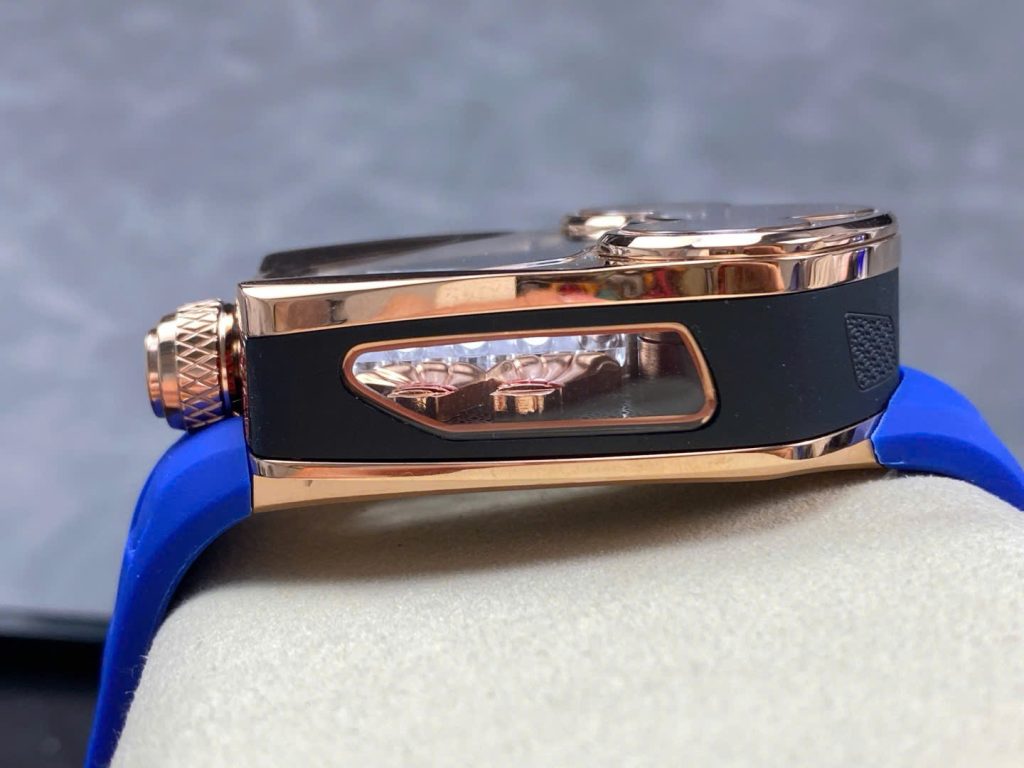 Đồng Hồ Jaboc & Co Bugatti Replica Cao Cấp Dây Cao Su Màu Xanh 52x44mm