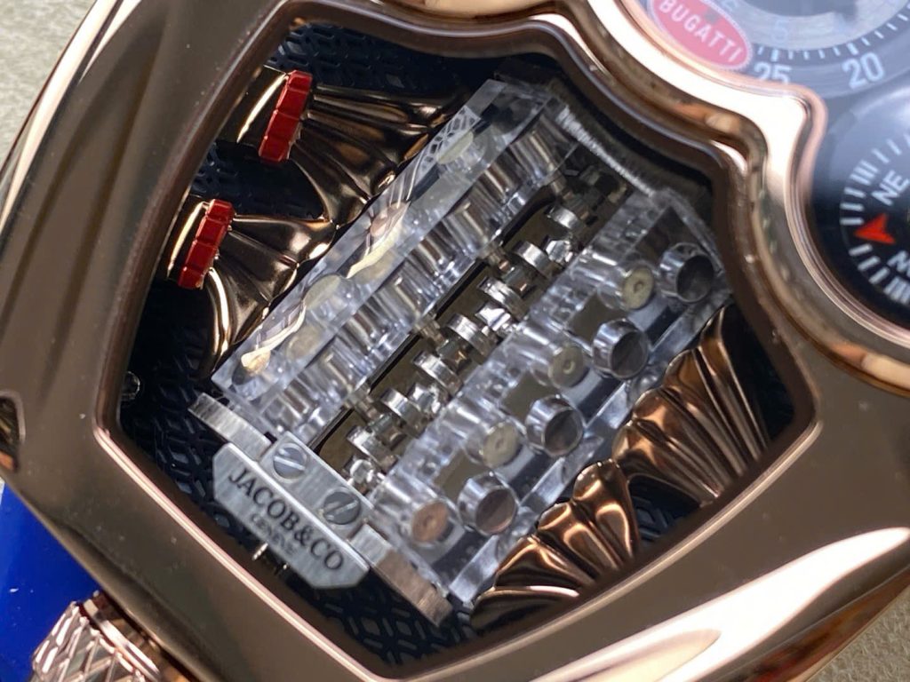 Đồng Hồ Jaboc & Co Bugatti Replica Cao Cấp Dây Cao Su Màu Xanh 52x44mm