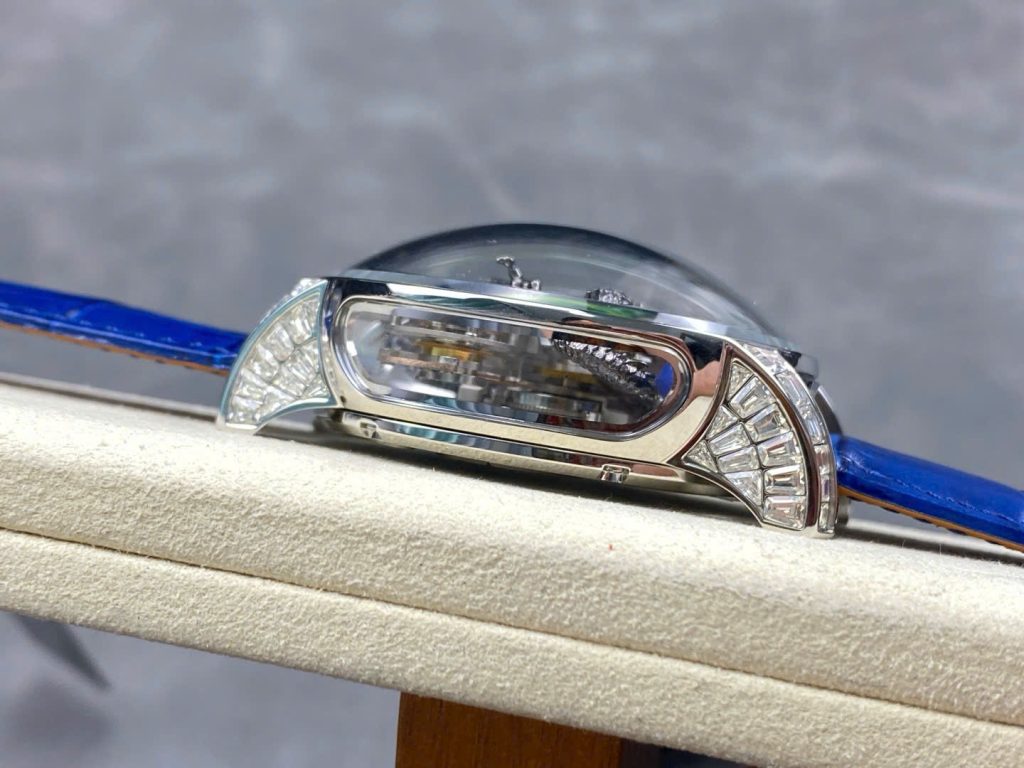 Đồng Hồ Jacob & Co Rồng Đen Replica Cao Cấp Nhất Dây Da Màu Xanh 45mm (10)