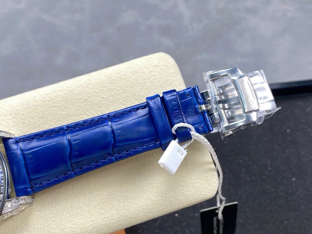 Đồng Hồ Jacob & Co Rồng Đen Replica Cao Cấp Nhất Dây Da Màu Xanh 45mm (10)