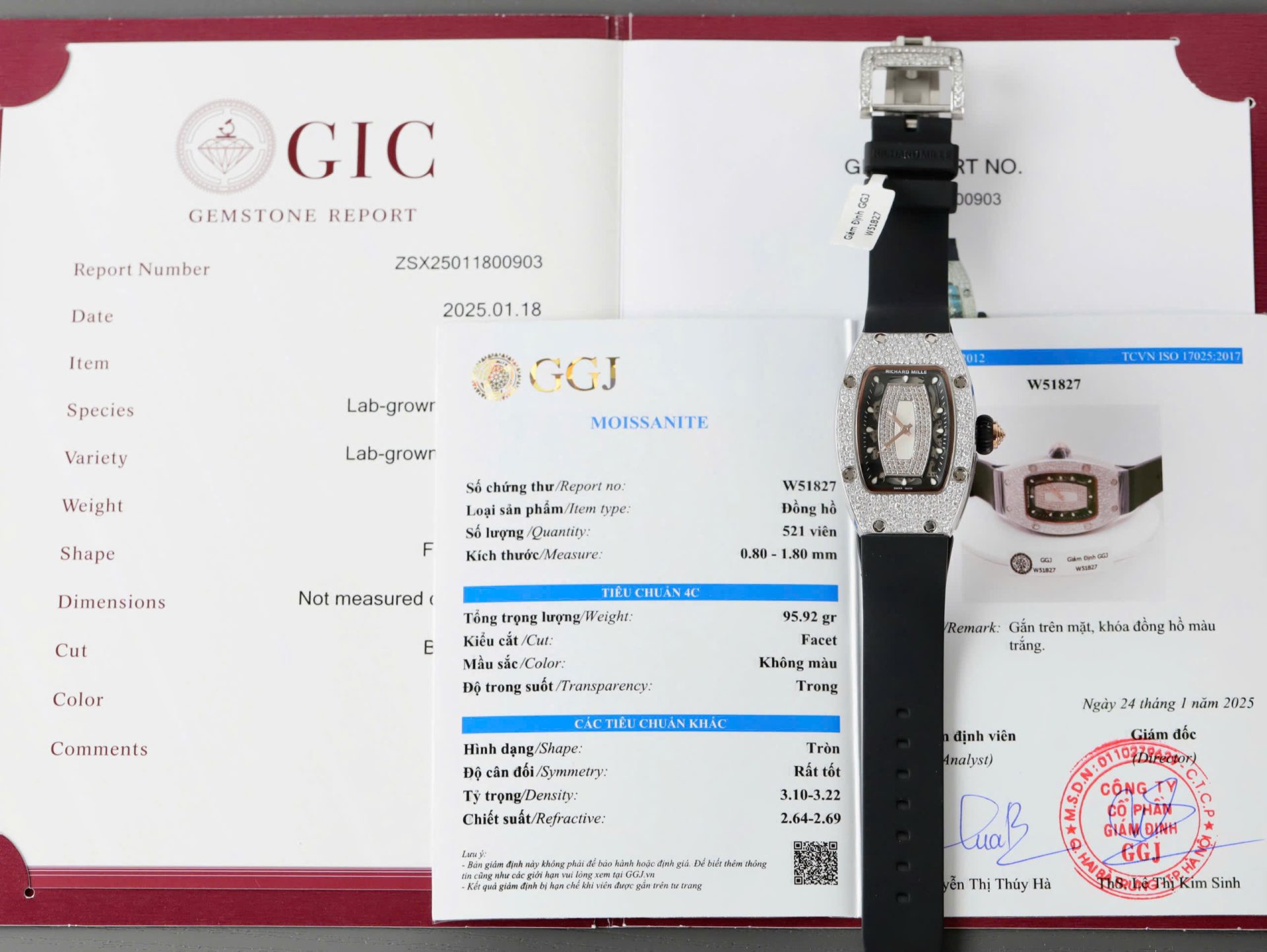Đồng Hồ Nữ Richard Mille RM007 Chế Tác Đính Kim Cương Moissanite Hong Kong 36mm (2)