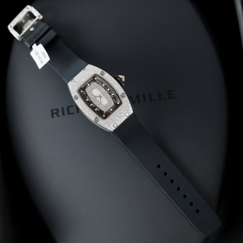 Đồng Hồ Nữ Richard Mille RM007 Chế Tác Đính Kim Cương Moissanite Hong Kong 36mm (2)