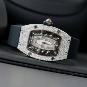 Đồng Hồ Nữ Richard Mille RM007 Chế Tác Đính Kim Cương Moissanite Hong Kong 36mm (2)