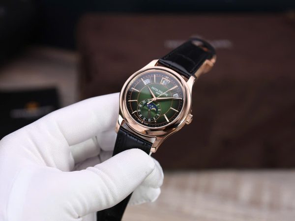 Đồng Hồ Patek Philippe Complications 5205R Bọc Vàng 18K Mặt Xanh Lá Cây 40mm (2)