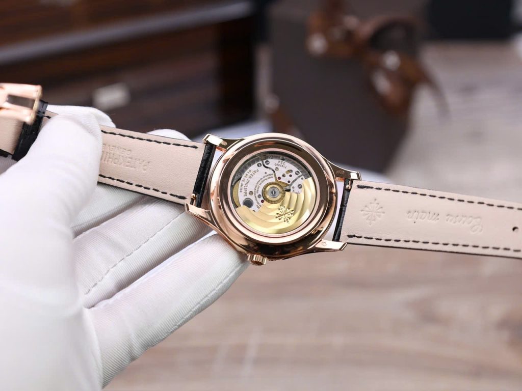 Đồng Hồ Patek Philippe Complications 5205R Mặt Đen Chế Tác Bọc Vàng Thật 40mm (1)