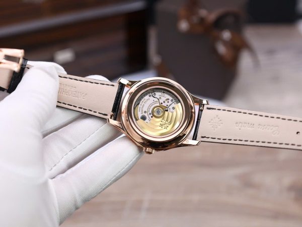 Đồng Hồ Patek Philippe Complications 5205R Mặt Đen Chế Tác Bọc Vàng Thật 40mm (1)