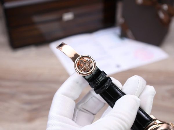 Đồng Hồ Patek Philippe Complications 5205R Mặt Đen Chế Tác Bọc Vàng Thật 40mm (1)