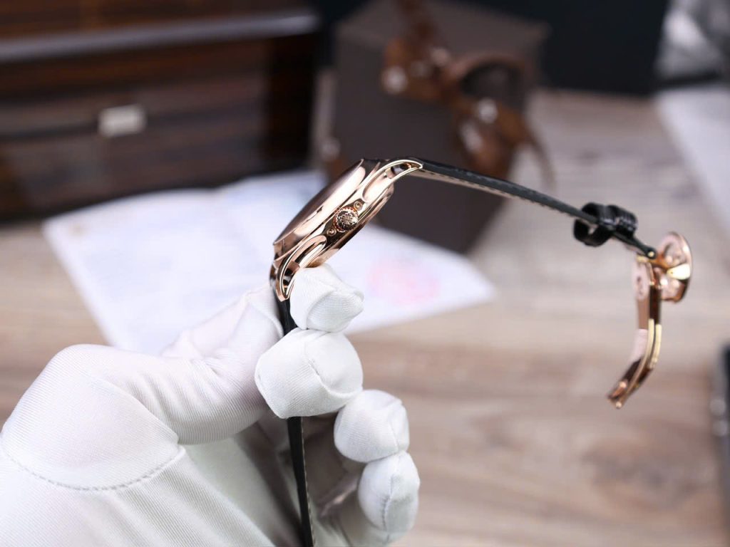 Đồng Hồ Patek Philippe Complications 5205R Mặt Đen Chế Tác Bọc Vàng Thật 40mm (1)