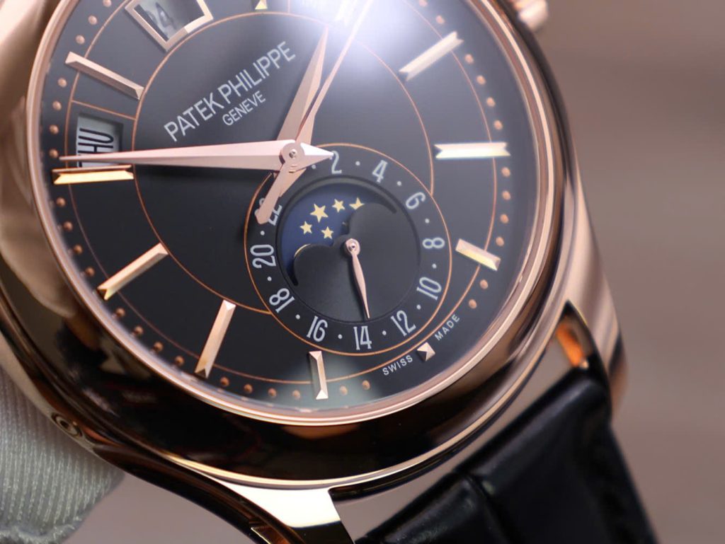 Đồng Hồ Patek Philippe Complications 5205R Mặt Đen Chế Tác Bọc Vàng Thật 40mm (1)