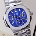 Đồng Hồ Patek Philippe Nautilus 5740 Chế Tác Nam Mặt Xanh Dương Dây Kim Loại 40mm (2)