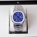Đồng Hồ Patek Philippe Nautilus 5740 Chế Tác Nam Mặt Xanh Dương Dây Kim Loại 40mm (2)