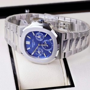 Đồng Hồ Patek Philippe Nautilus 5740 Chế Tác Nam Mặt Xanh Dương Dây Kim Loại 40mm (2)