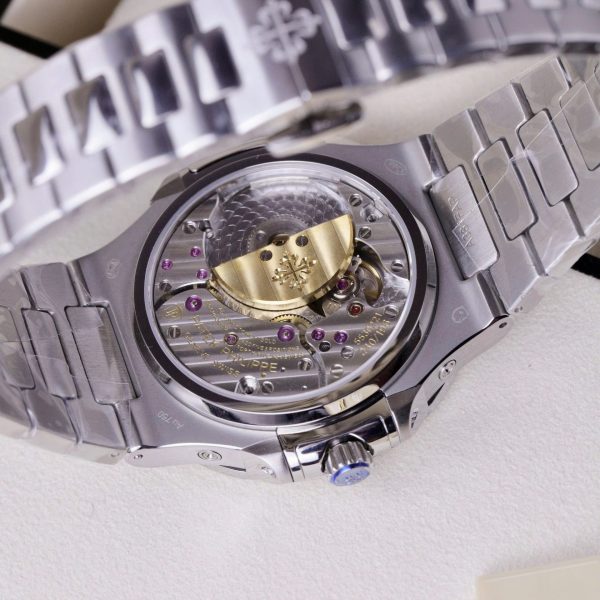 Đồng Hồ Patek Philippe Nautilus 5740 Chế Tác Nam Mặt Xanh Dương Dây Kim Loại 40mm (2)
