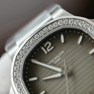 Đồng Hồ Patek Philippe Nautilus 7118 Mặt Xám Chế Tác Đính Moissante Xưởng 3K 35 (2)