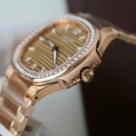 Đồng Hồ Patek Philippe Nautilus 7118 Nữ Chế Tác Bọc Vàng Thật Đính Moissante Xưởng 3K 35 (1)