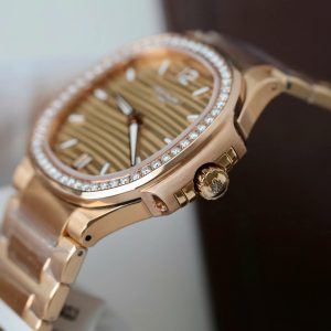 Đồng Hồ Patek Philippe Nautilus 7118 Nữ Chế Tác Bọc Vàng Thật Đính Moissante Xưởng 3K 35 (1)