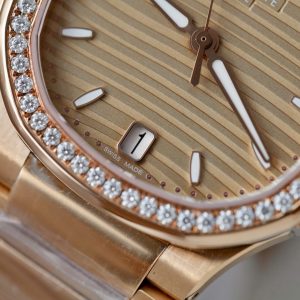 Đồng Hồ Patek Philippe Nautilus 7118 Nữ Chế Tác Bọc Vàng Thật Đính Moissante Xưởng 3K 35 (1)