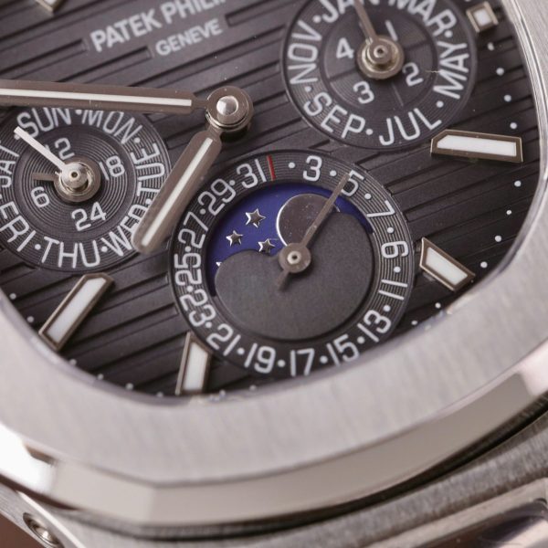 Đồng Hồ Patek Philippe Replica 11 Nautilus 5740 Nam Mặt Xám Dây Kim Loại 40mm (2)