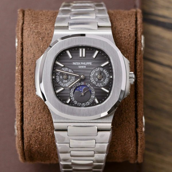 Đồng Hồ Patek Philippe Replica 11 Nautilus 5740 Nam Mặt Xám Dây Kim Loại 40mm (2)