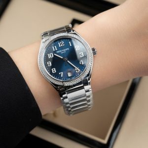 Đồng Hồ Patek Philippe Twenty 4 7300 Replica 11 Mặt Xanh Blue Dây Kim Loại 36mm (2)
